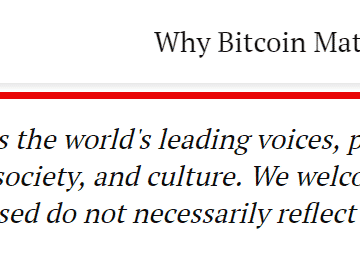 「ビットコインは自由にとって大事だ」と米タイム誌は力説していない